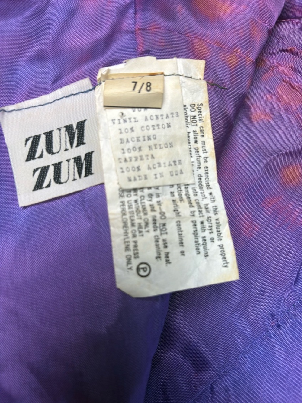 Vintage ZUM ZUM Blue/Purple Sequin Mini Spaghetti Strap Mini Dress - Picture 10 of 12